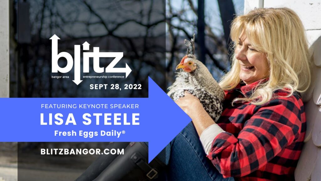 Blitz Save the Date Sept 28, 2022, featuring keynote speaker Lisa Steele of Fresh Eggs Daily